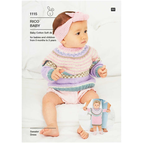Rico Patterns Rico Baby Sweater and Dress DK Knitting Pattern 1115