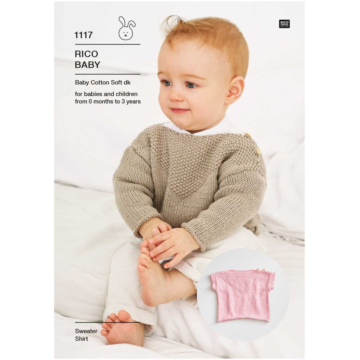 Rico Patterns Rico Baby Sweater and Top Knitting Pattern 1117