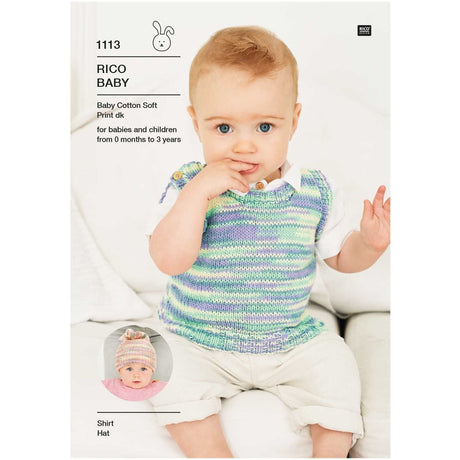 Rico Patterns Rico Baby Top and Hat DK Knitting Pattern 1113