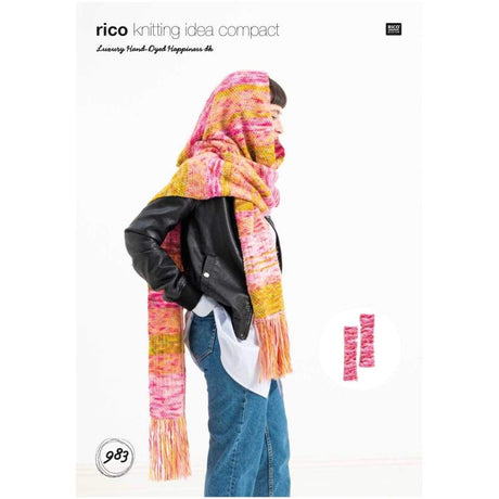 Rico Patterns Rico Hooded Scarf and Handwarmers DK Knitting 983