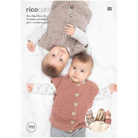Rico Patterns Rico Kids Crochet Waistcoat and Hat Pattern 1033