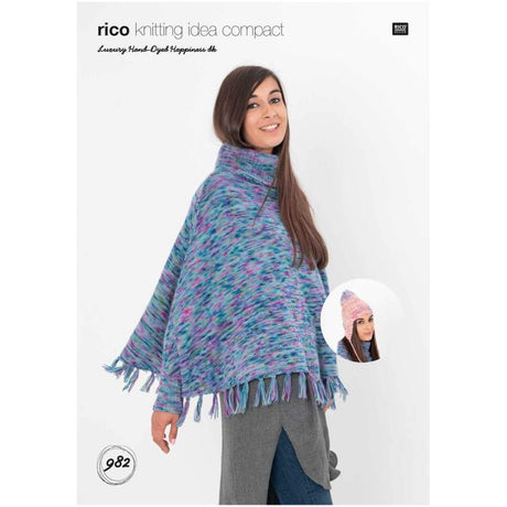 Rico Patterns Rico Poncho and Hat DK Knitting Pattern 982