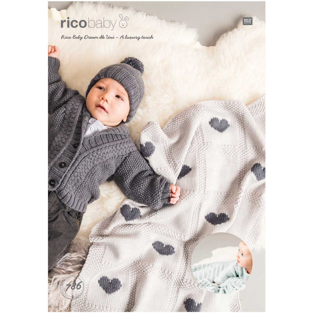 Rico Baby Blanket Knitting Pattern 786