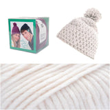 Rico Super Chunky Crochet Hat Kit Off White