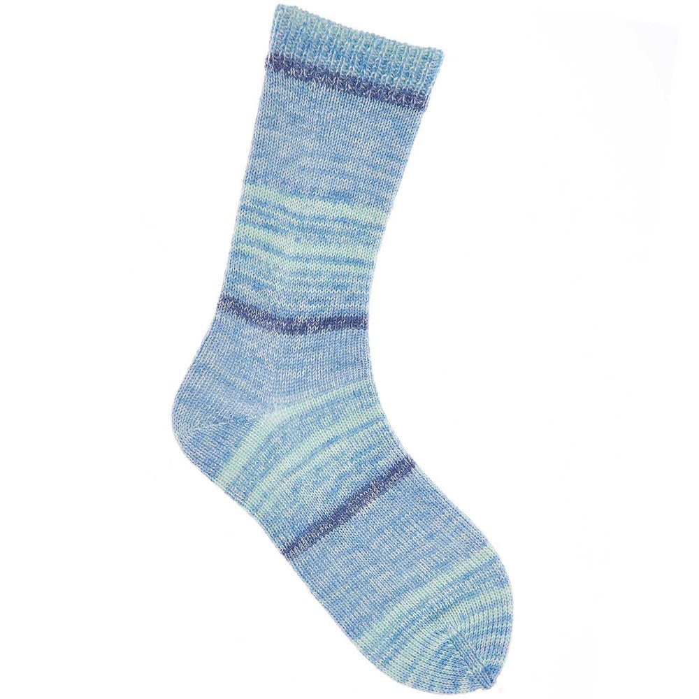 Rico Superba Sky Waves 4 Ply Sock Yarn Blue