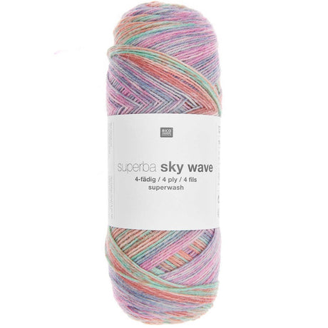 Rico Superba Sky Wave 4 Ply Sock Yarn