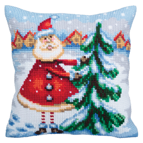 Cross Stitch Cushion Kit Santa From Lapland