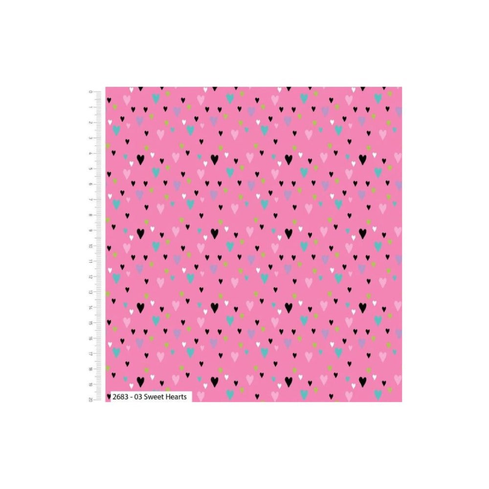 Seahorses Heart Fabric