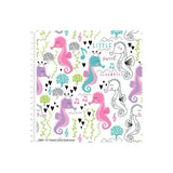 Seahorses on White Fabric