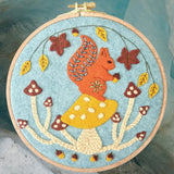 Squirrel Wool Felt Applique Kit