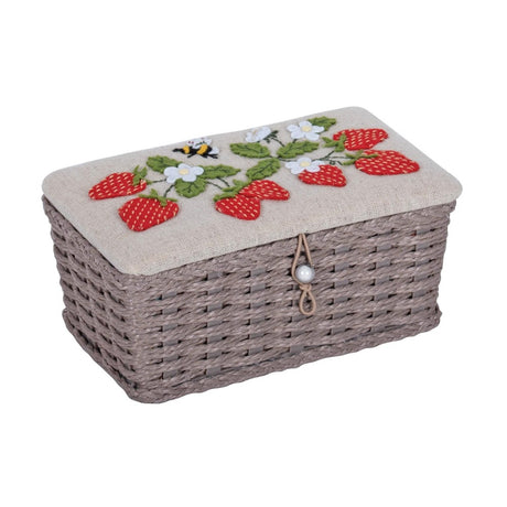 Strawberries Wicker Storage Basket