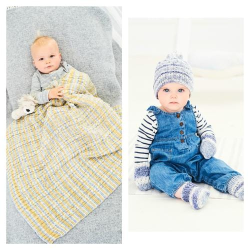 Stylecraft Patterns Stylecraft Baby Blanket,Hat, Mitts and Booties DK Knitting Pattern 9748