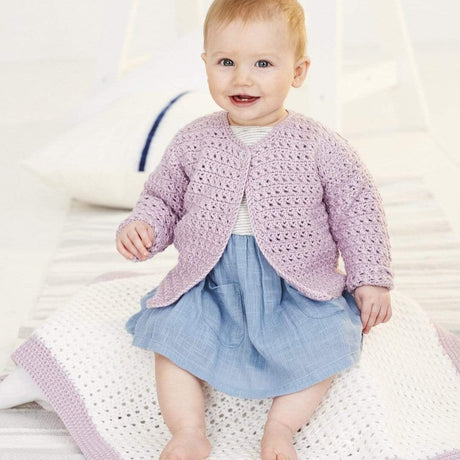 Stylecraft Patterns Stylecraft Baby Cardigan and Blanket DK Crochet Pattern 9533
