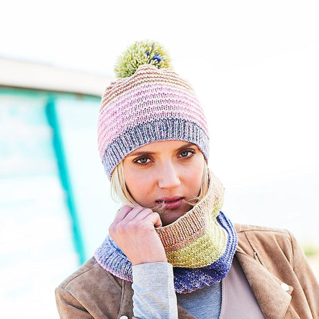 Stylecraft Patterns Stylecraft Batik Swirl Sweater, Snood and Hat DK Knitting Pattern 9671