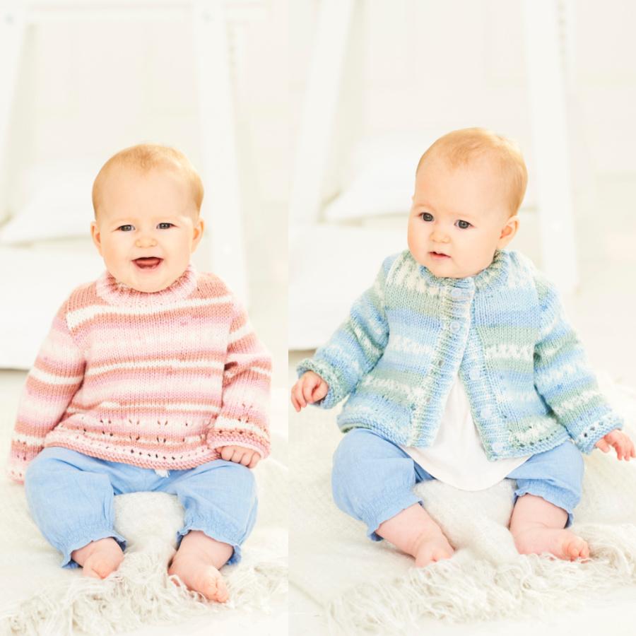 Stylecraft Patterns Stylecraft Kids Cardigan and Sweater DK Knitting Pattern 9842