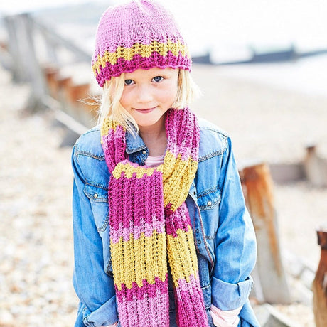 Stylecraft Patterns Stylecraft Kids Cardigan, Scarf and Hat DK Knitting Pattern 9706