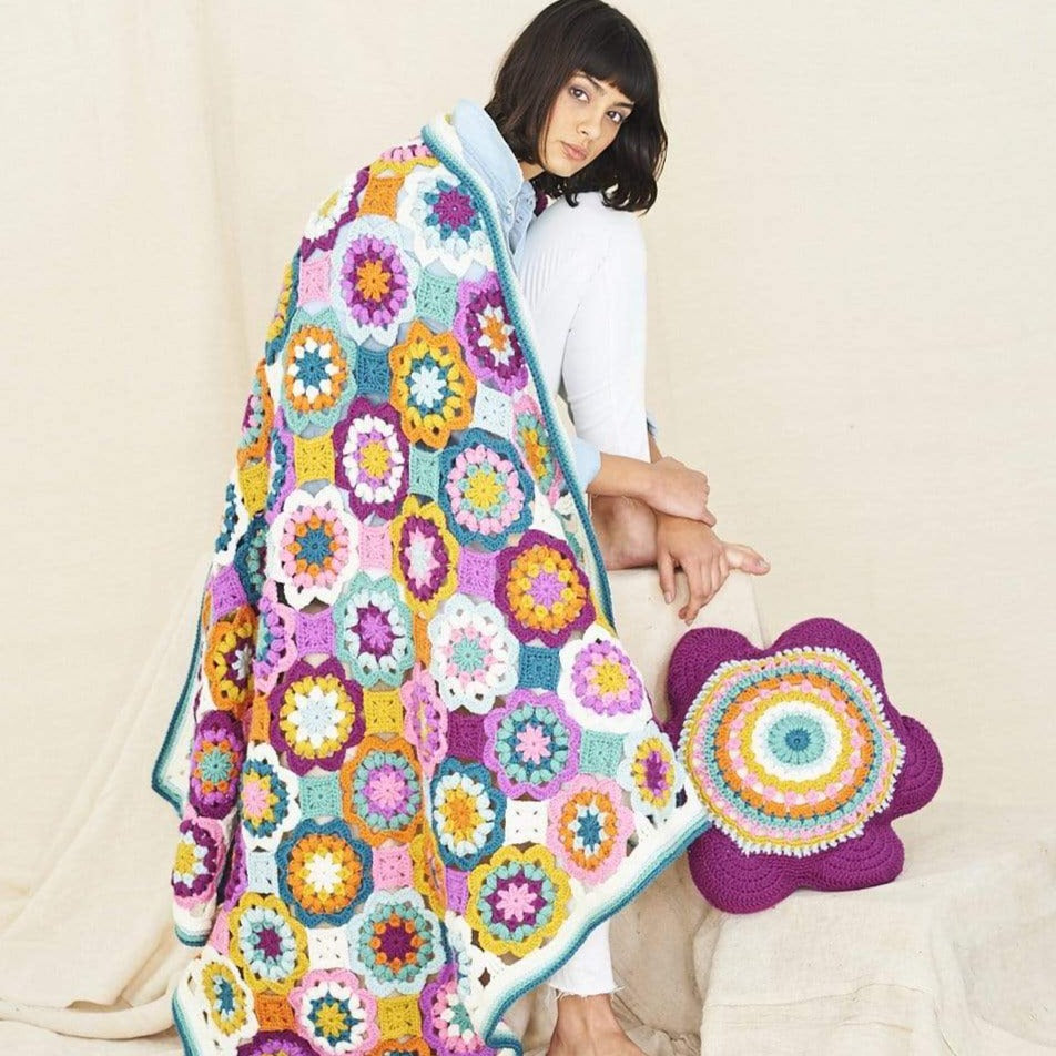 Stylecraft Patterns Stylecraft Special Aran Crochet Blanket and Cushion Pattern 9771