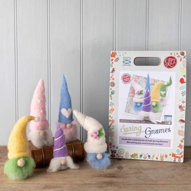 The Crafty Kit Company Craft Spring Gnomes Needle Felting Kit