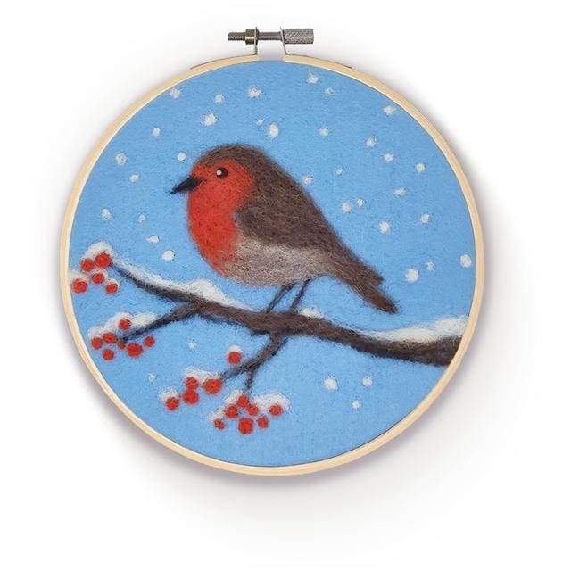 The Crafty Kit Company Craft The Crafty Kit Company Robin in a Hoop Needle Felting Kit