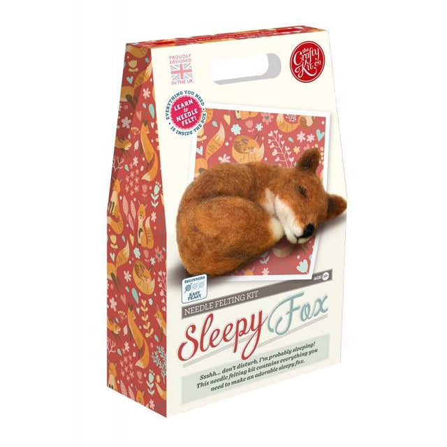 The Crafty Kit Company Craft The Crafty Kit Company Sleepy Fox Needle Felting Kit