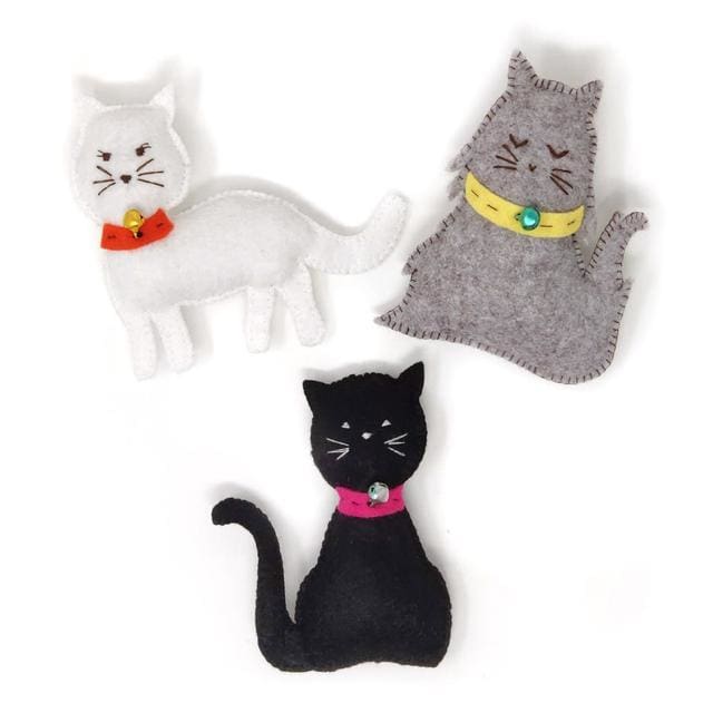 The Crafty Kit Company Craft The Crafty Kit Company Three Felt Kitties Sewing Kit