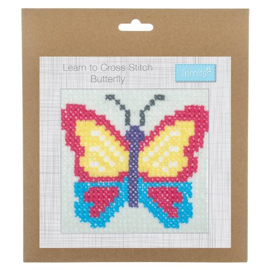 Learn to Cross Stitch Kit Butterfly