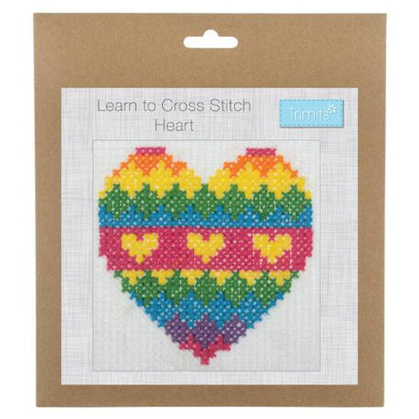 Learn to Cross Stitch Kit Heart
