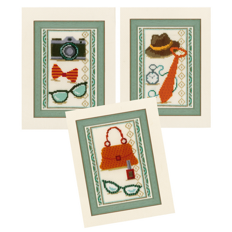 Vintage Accessories Cross Stitch Kit Pack of 3