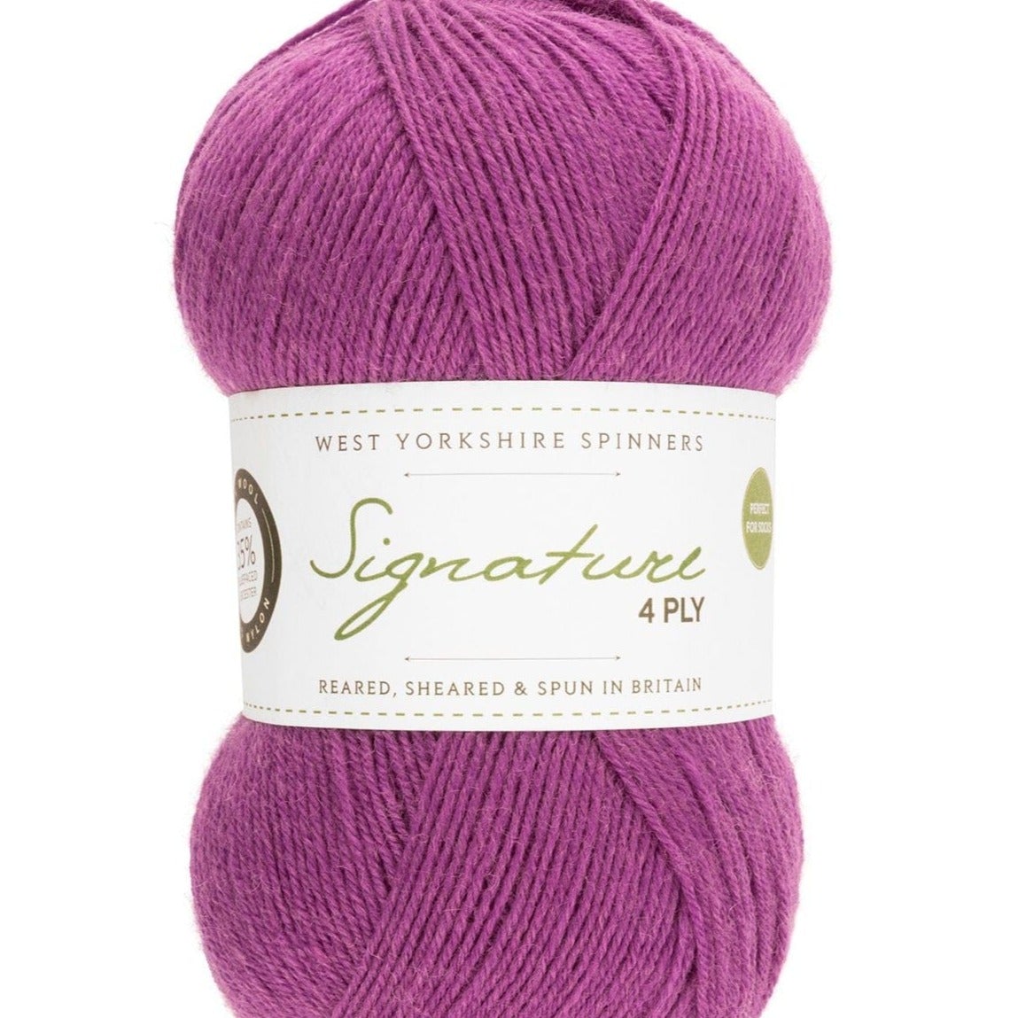 West Yorkshire Spinners Yarn Blackcurrant Bomb (735) West Yorkshire Spinners Signature 4 Ply Plain Colour Sock Yarn