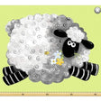 Wool n Stuff Fabric Sheep panel on green background (SB20200.810) Susybee Textiles Lewe the Ewe Fabric