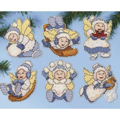 Wool n Stuff Ltd Craft Winter Angel Ornaments Cross Stitch Kit